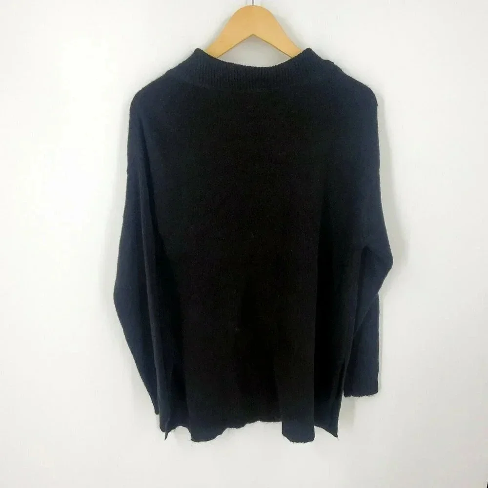 RDI‎ Nordstrom V-Neck Black Long Sleeve Sweater Size XS NWOT